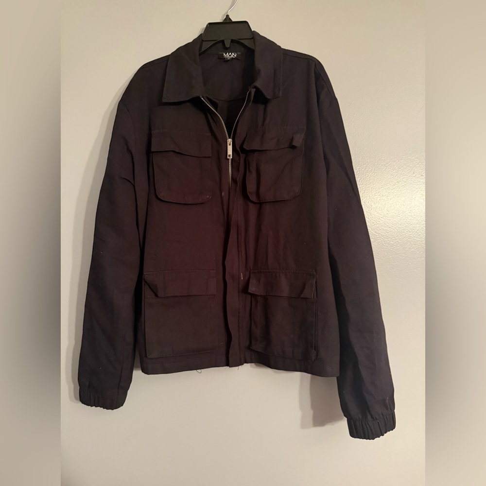 MAN Black Zip-Up Jacket